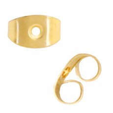 n-1 set (RVS) 61387 oorbellen stoppers Goud