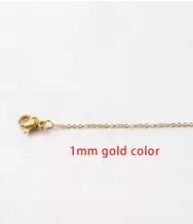 n-rvs ketting 40cm goud 1mm