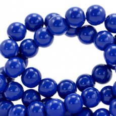 N 1x Houten parel blauw 8mm